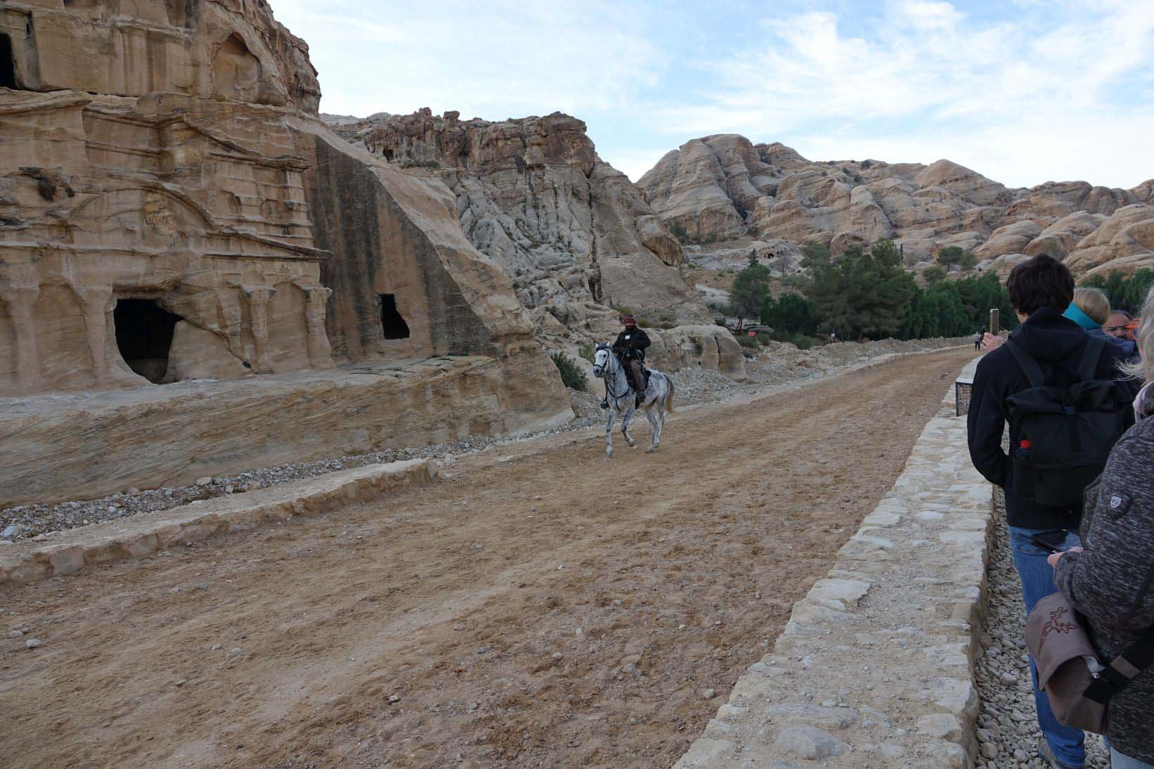 beduine mit pferd in petra